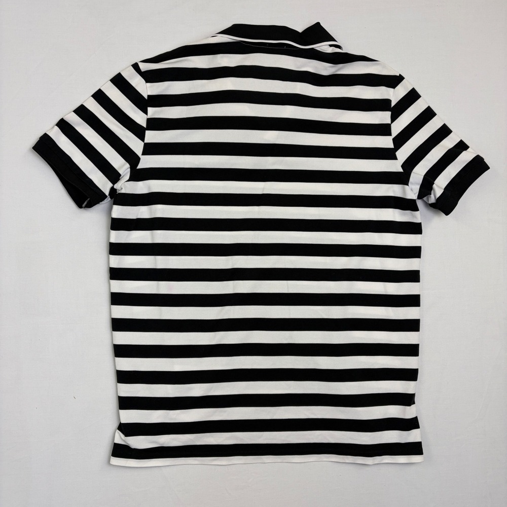 Polo Golf Ralph Lauren Performance Striped Shirt Men XL Pro Fit Black White Pima - Picture 7 of 7